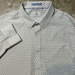7 Diamonds Shirt Mens Large White 4 Way Stretch Long Sleeve Enrys Woven